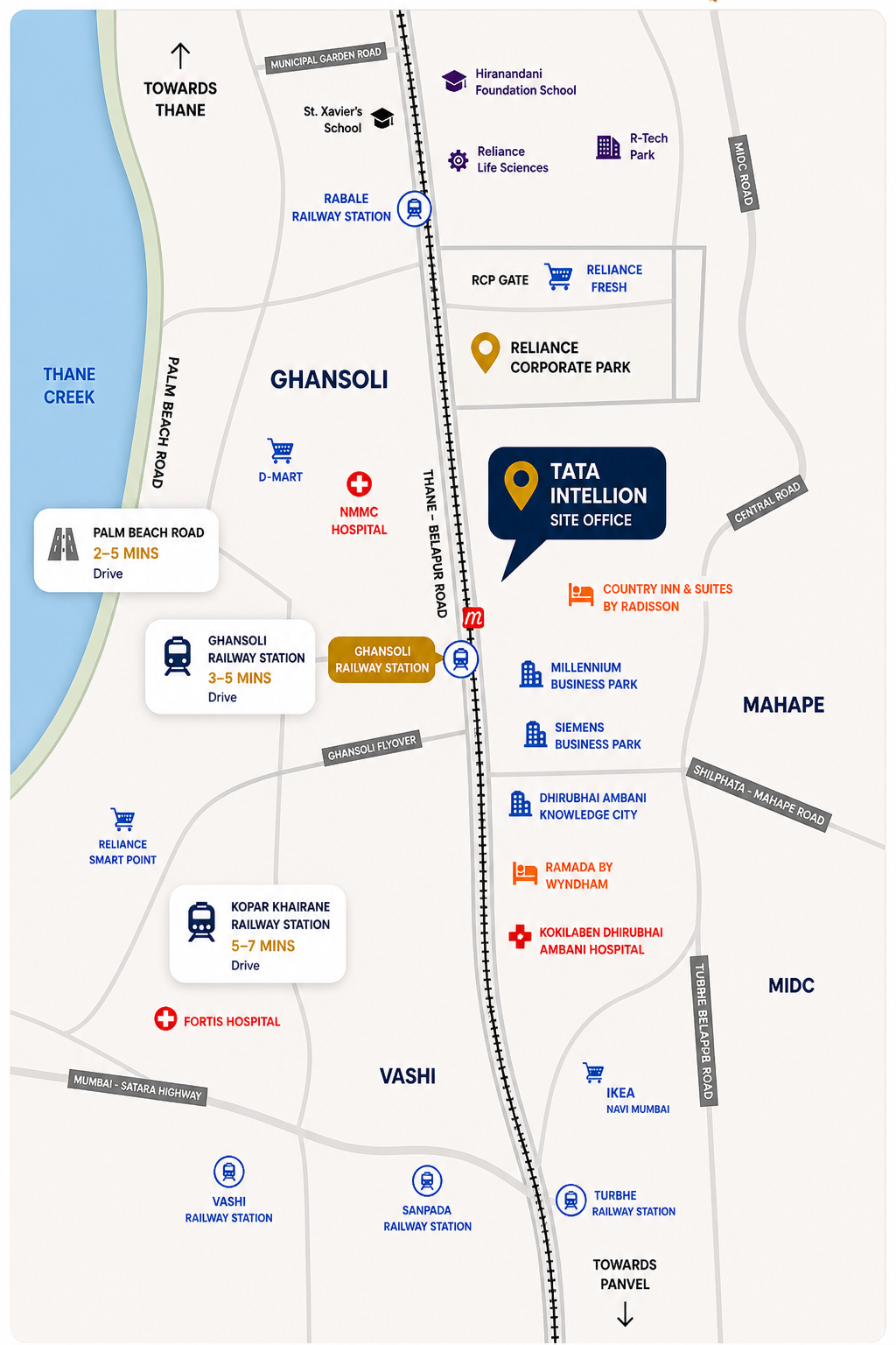 Tata Ghansoli Location
